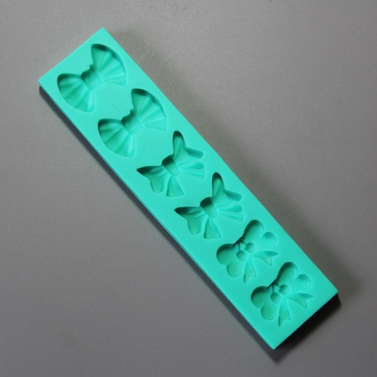 HB0921 Bowtie long silicone mold for cake fondant decoration