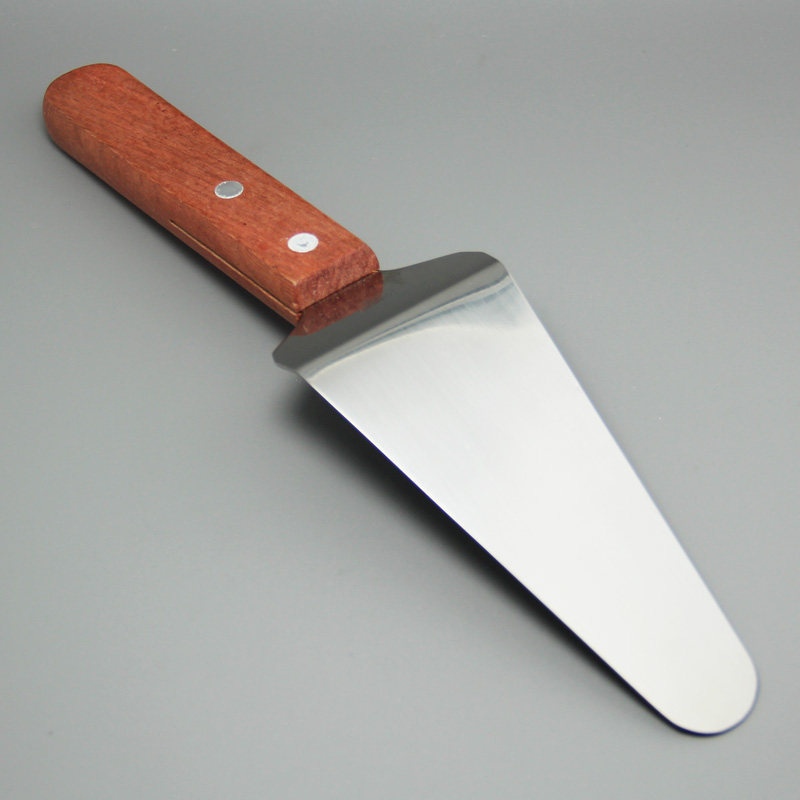 Wooden handle stainless steel shovel pizza cake spatula fried Eggs pizza blade