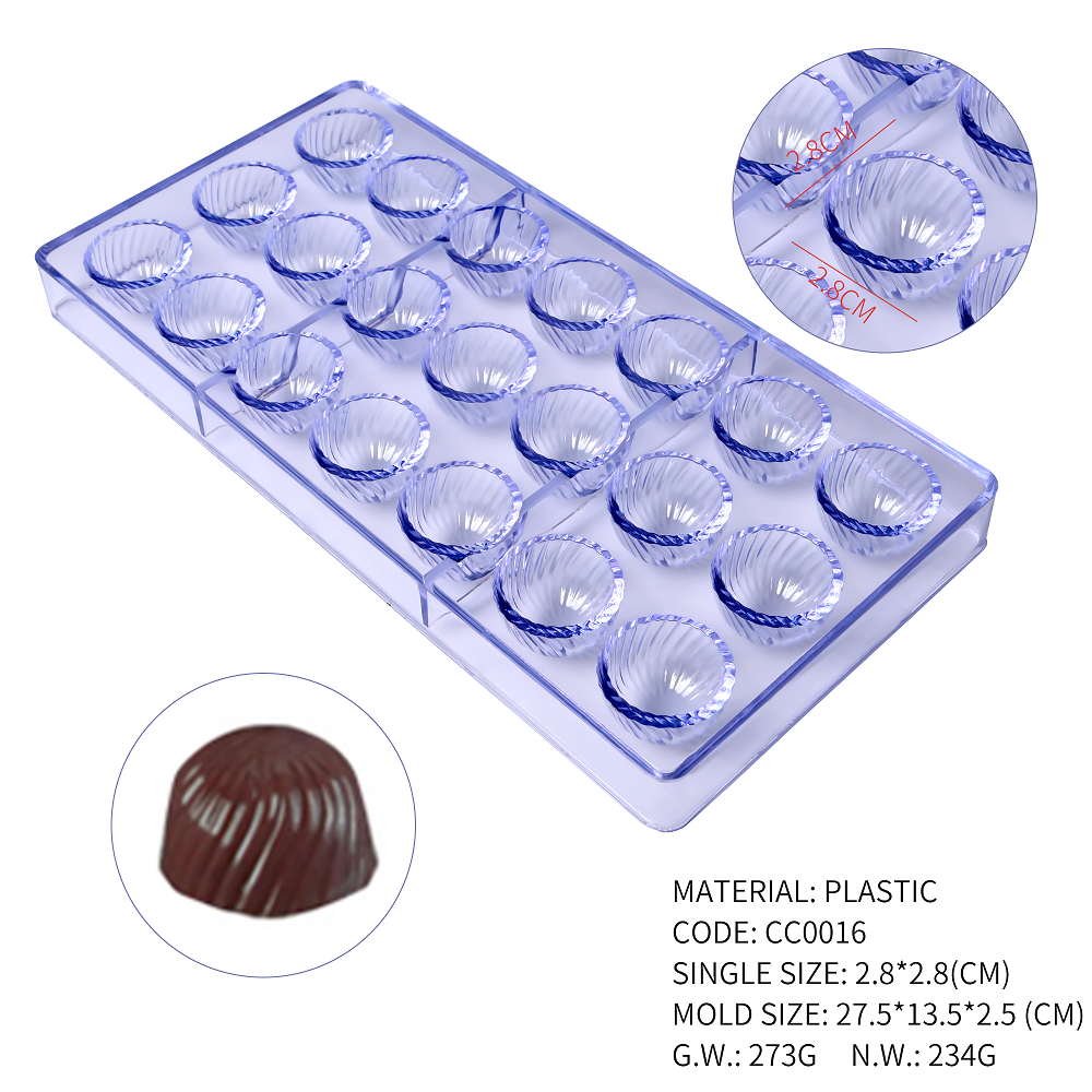 CC0016 Polycarbonate Calliopsis Shape Chocolate Mould DIY Baking Mold