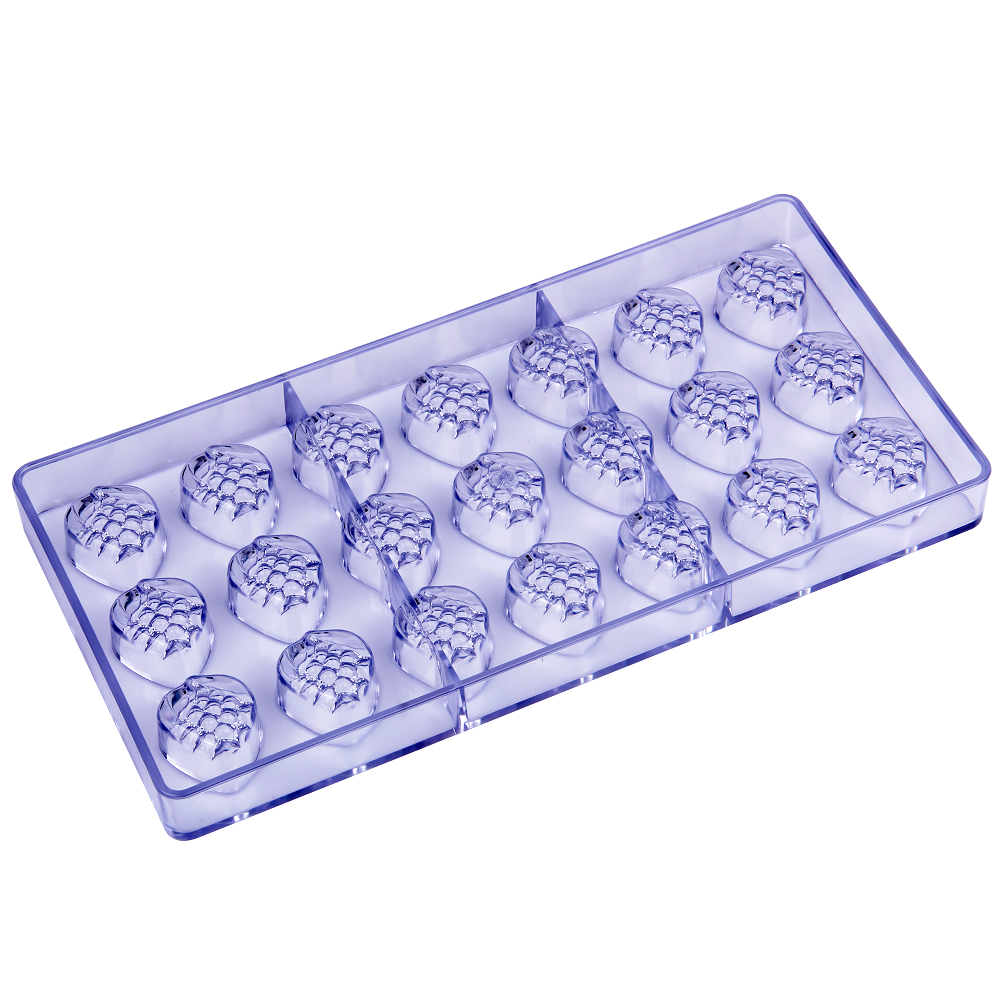 CC0043 Polycarbonate 21 Strawberries Shape Chocolate Mould DIY Baking Mold