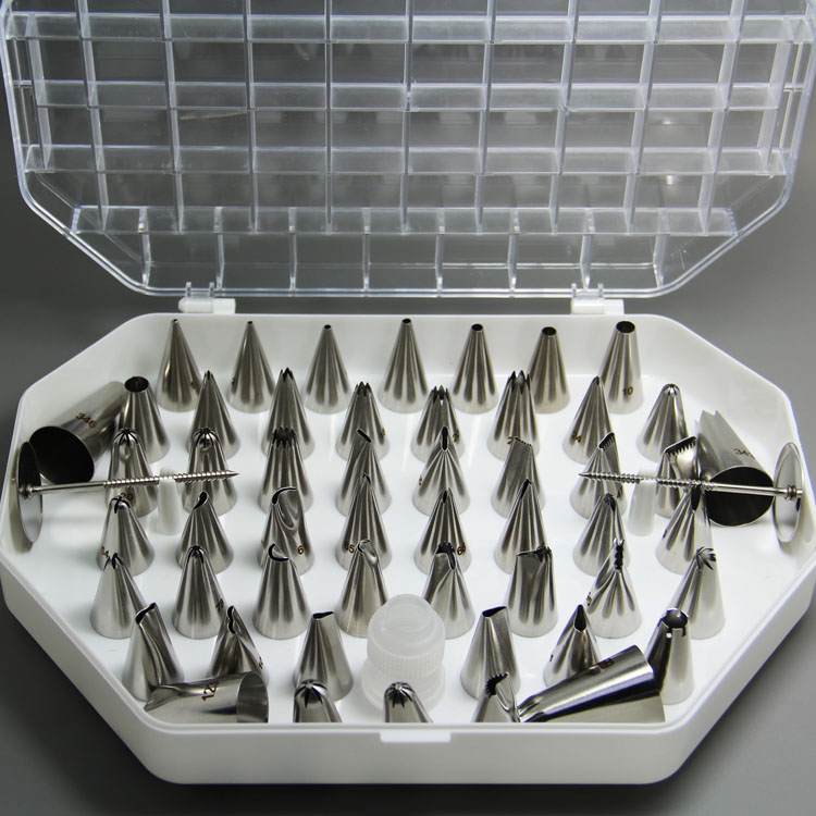 HB0225N 55pcs different cake decorating nozzles set in new design box
