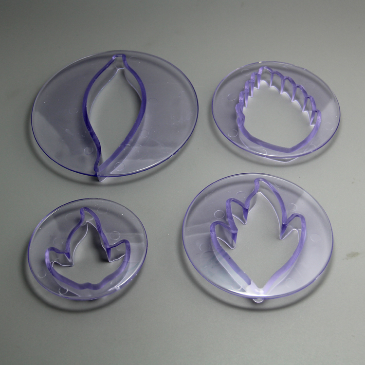 HB0742 4pcs  leaves shaped cookie cutter set cake decoration tool