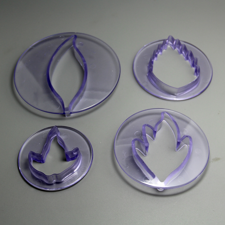HB0742 4pcs  leaves shaped cookie cutter set cake decoration tool