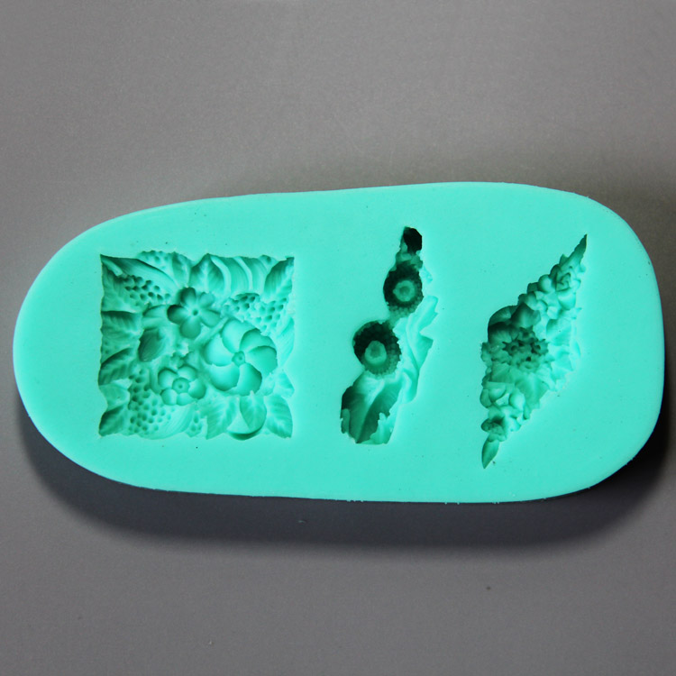 HB0905 New Classic flowers silicone fondant mold