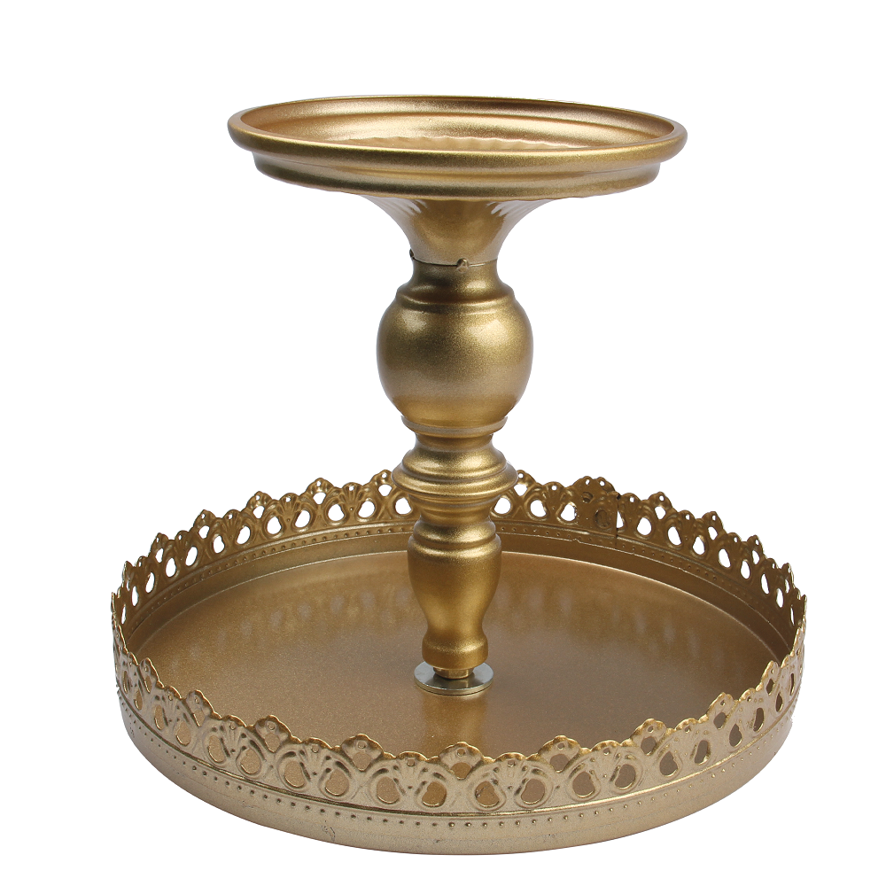 HB0989C 10"Metal Cake/Cupcake Stand in gold color