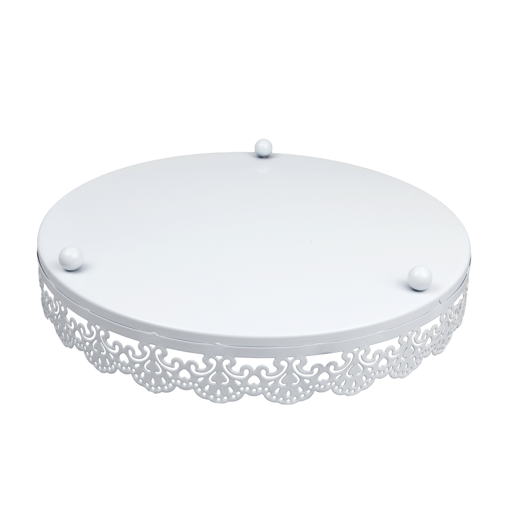 HB0989F 10"Metal Cake/Cupcake Stand in white color
