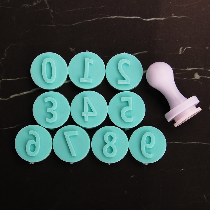 HB1057C Numbers Cookie Stamps Fondant Pressing Molds Set