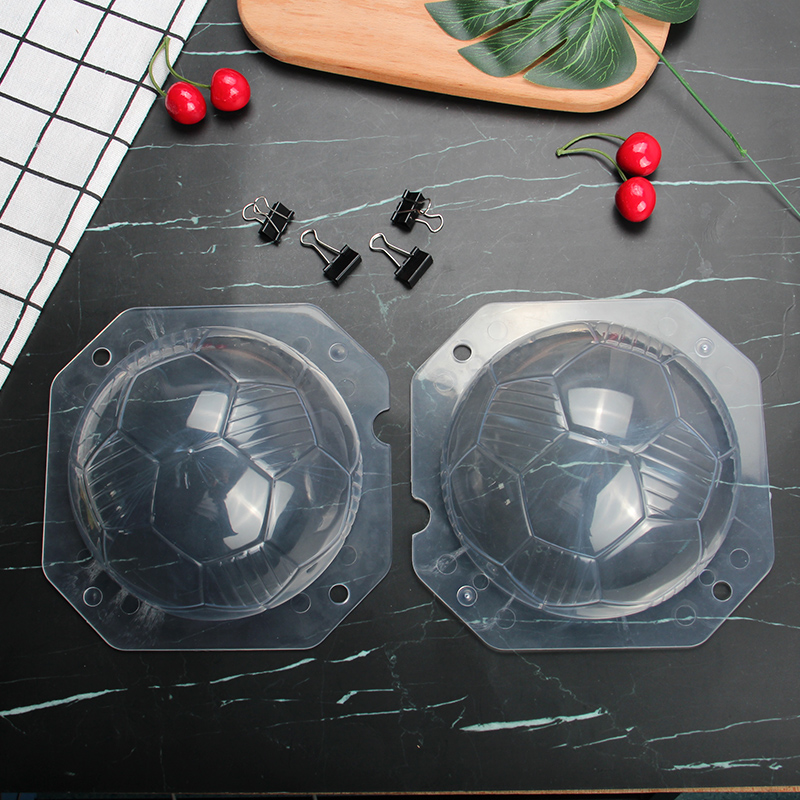 HB1059M Plastic Transparent Big Football Shape Chocolate Mould