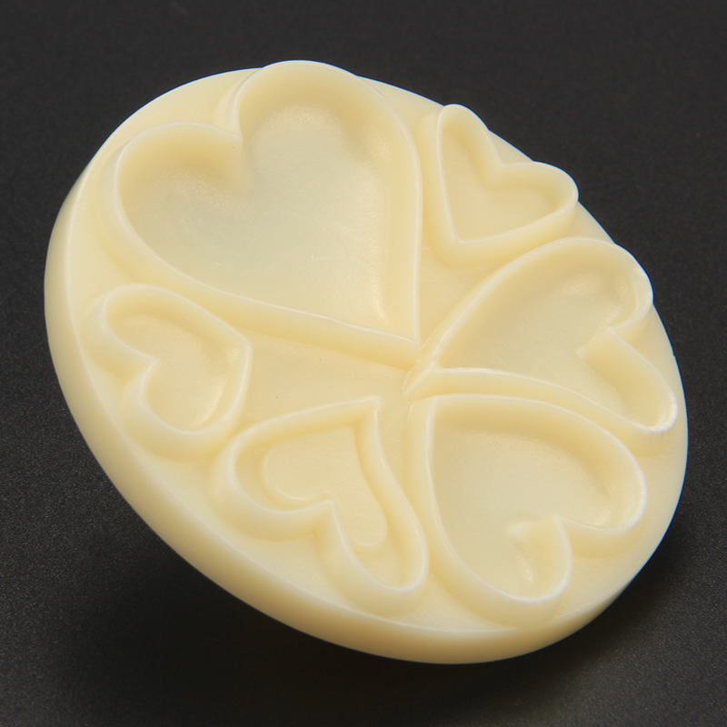 HB1067  Plastic 2pcs hearts mould fondant pastry embosser set
