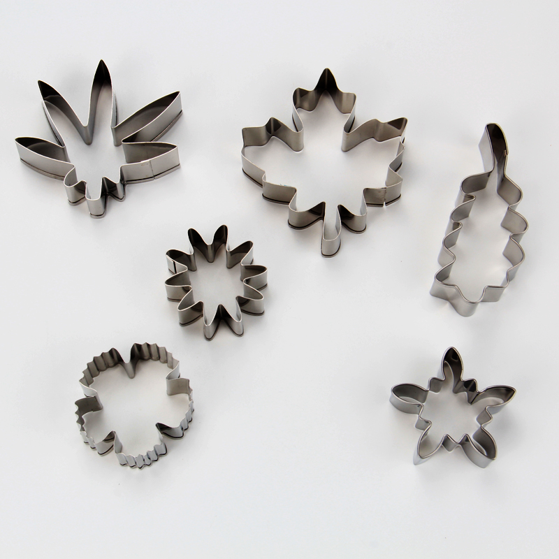 HB1081  Stainless steel flowers and leaves cookie cutters set