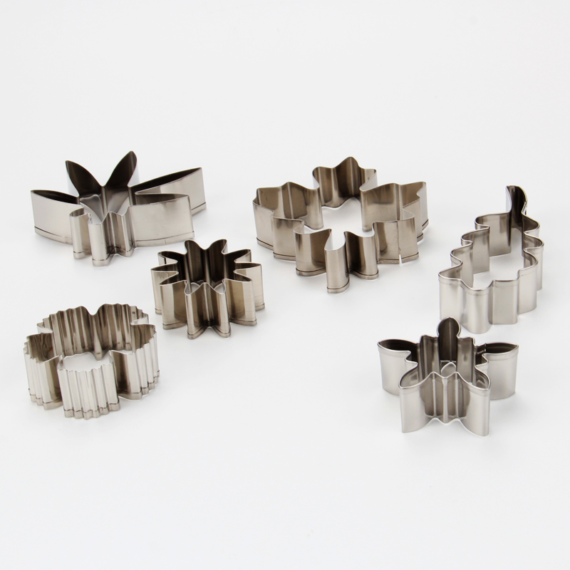 HB1081  Stainless steel flowers and leaves cookie cutters set