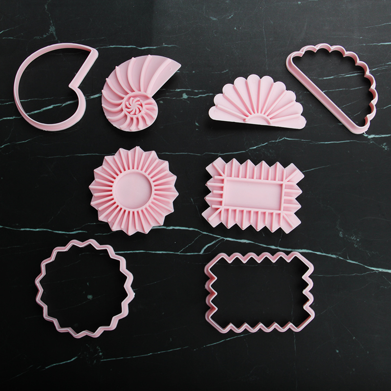 HB1101S Plastic Shell&Conch Shapes Cake Fondant Press Molds set