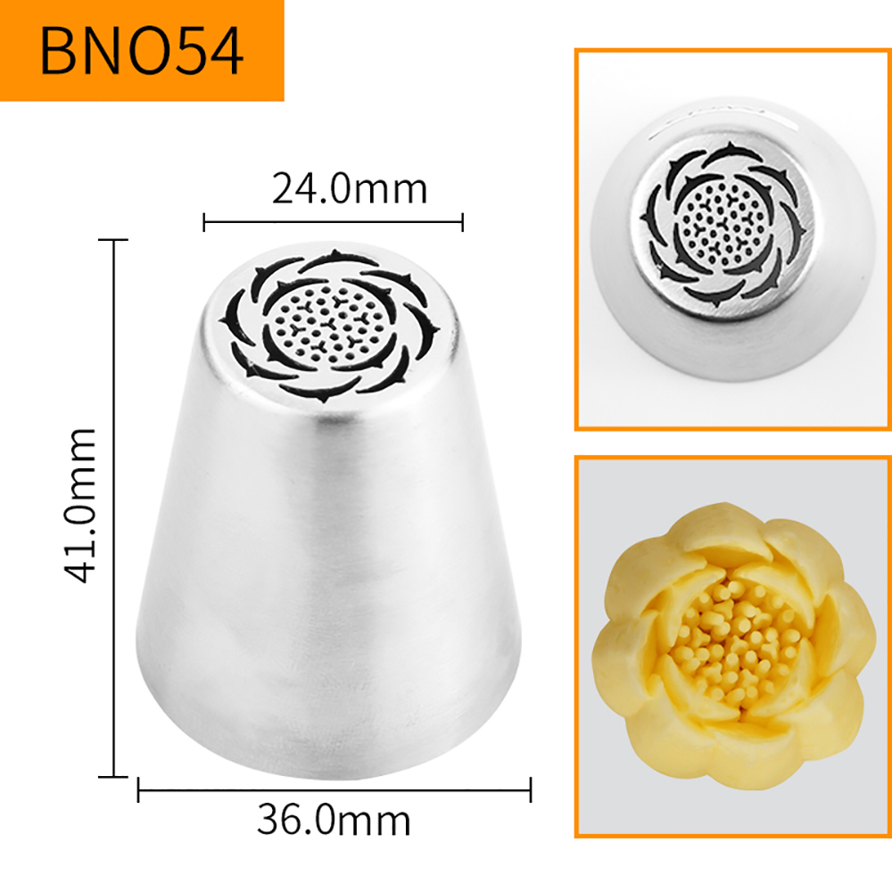 HBBNO54 FDA High Quality Stainless steel 304 Cake Decorating Flower Icing  Nozzle