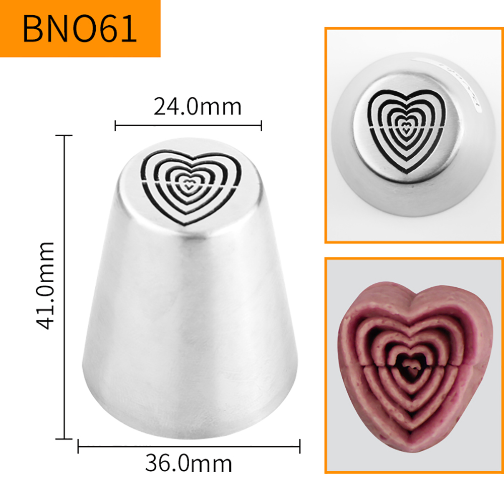 HBBNO61 FDA High Quality Stainless steel 304 Cake Decorating Flower Icing Nozzle