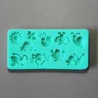HB0873 Insects silicone fondant mold,Silicone Cake Fondant Mold