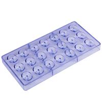 CC0066 Polycarbonate 21 Ovals with Holes Shape Chocolate Mould DIY Baking Mold