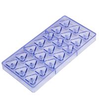 CC0070 Polycarbonate 21 Triangle with inner columns Shape Chocolate Mould DIY Baking Mold
