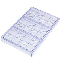 CC0087 Polycarbonate 24 Squares with Donuts​ Shapes Chocolate Mould DIY Baking Mold