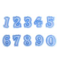 HB0216D Plastic New Design 10pcs Numbers cookie stamps set
