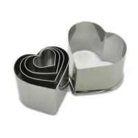 HB0230 12pcs heart shape cutters with plain edge cookie cutters set