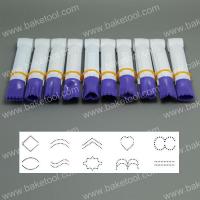 HB0350B  Plastic 10pcs large size purple color crimper of variety shape box with teeth