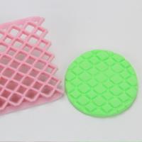 HB0687C  Plastic square shape fondant cookie embosser cutter mold