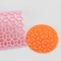 HB0687E  Plastic new design flower shape fondant cookie embosser cutter mold