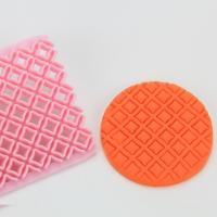 HB0687K  Plastic square shape fondant cookie embosser cutter mold