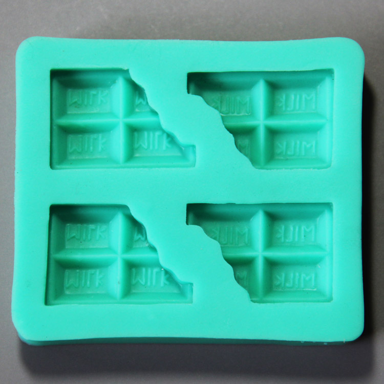 HB0876 Chocolate block shape silicone mold for cake fondant decoration