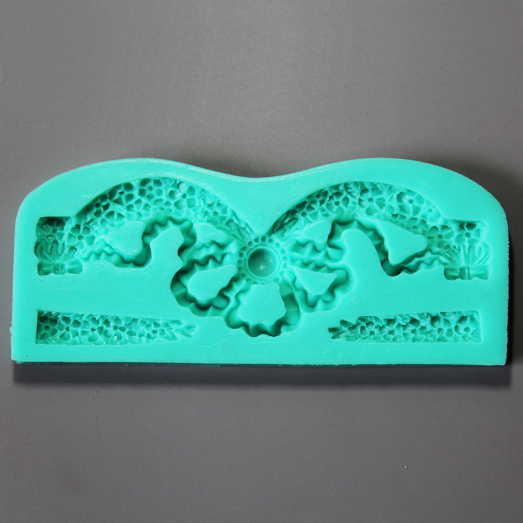 HB0930 New Pretty Flower veined silicone cake fondant mold