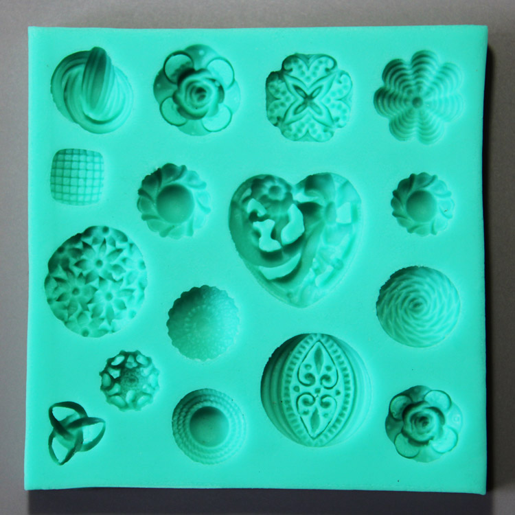 HB0887 New Different Flowers veined silicone cake decoration fondant mold