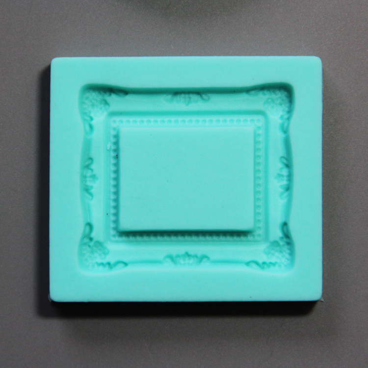 HB0778 4pcs photo frame silicone mold for cake fondant decorating