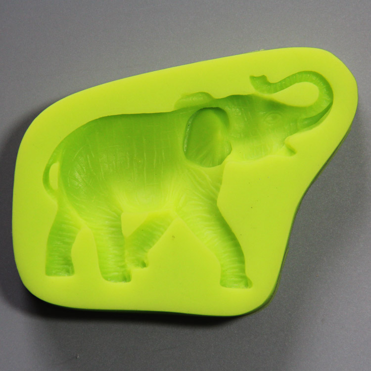 HB0830  Elephant silicone mold for cake fondant decoration