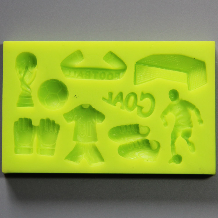 HB0821 football silicone mold for cake fondant decorating