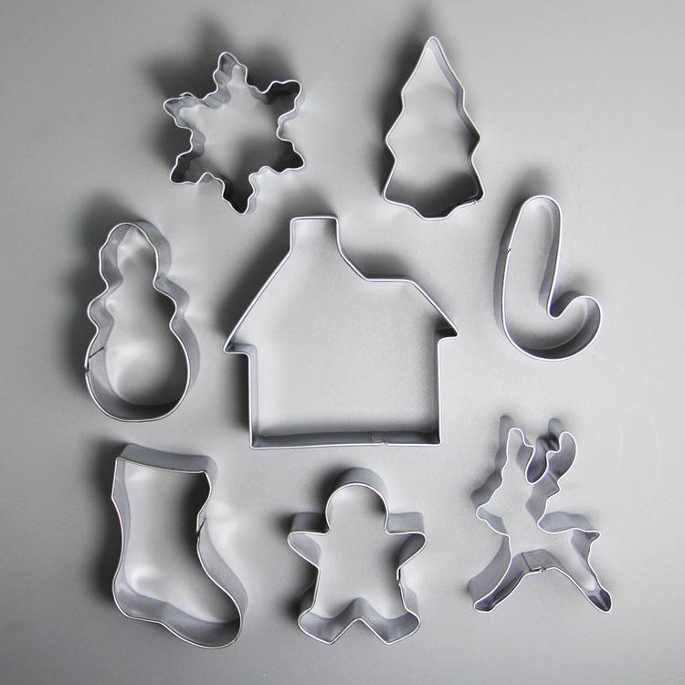 HB0980 stainless steel christmas theme cookie cutter set