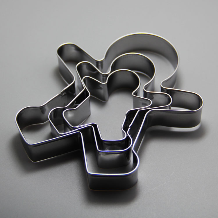 HB0981 stainless steel gingerbread man cookie cutter set
