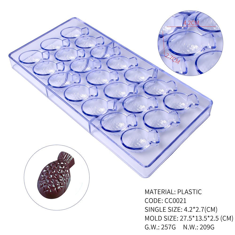 CC0021 Polycarbonate Pineapple Shape Chocolate Mould DIY Baking Mold