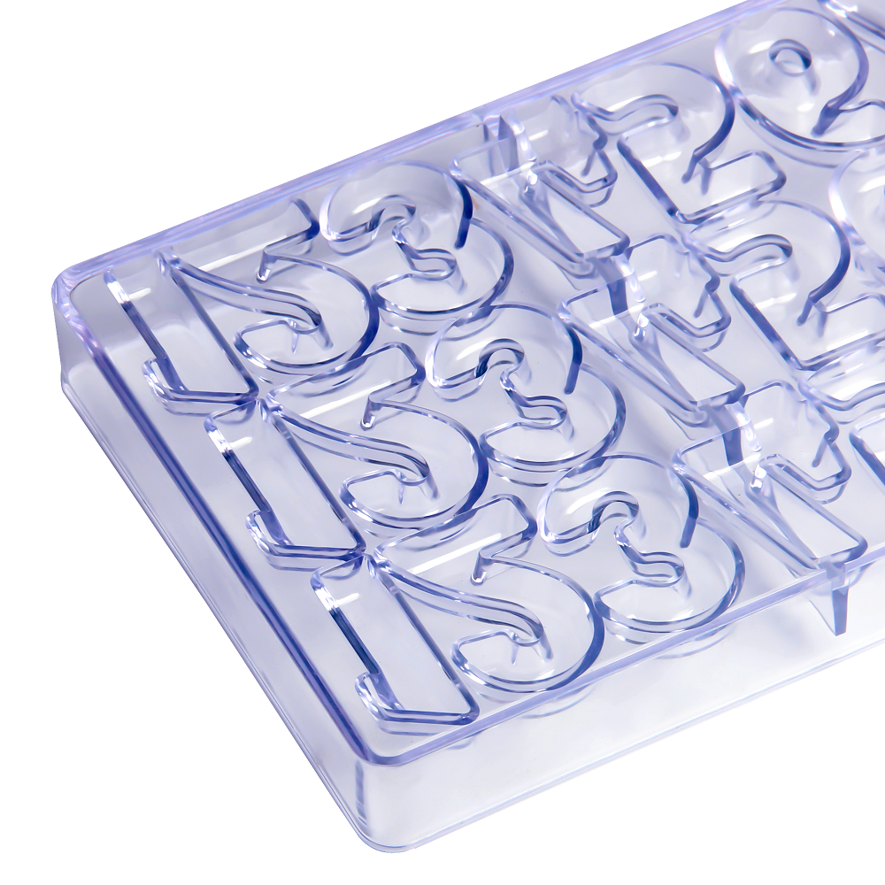 CC0028 Polycarbonate Numbers Shape Chocolate Mould DIY Baking Mold