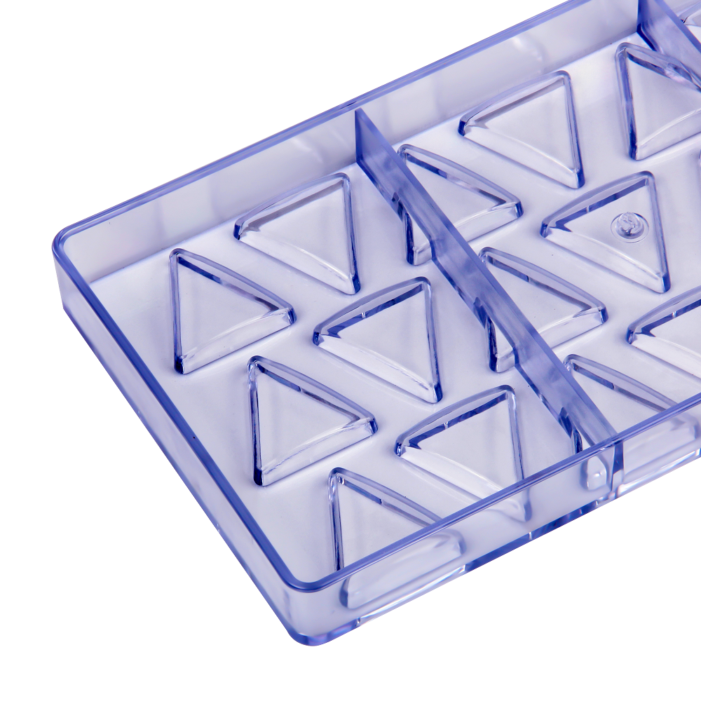 CC0038 Polycarbonate 21 Triangles Shape Chocolate Mould DIY Baking Mold