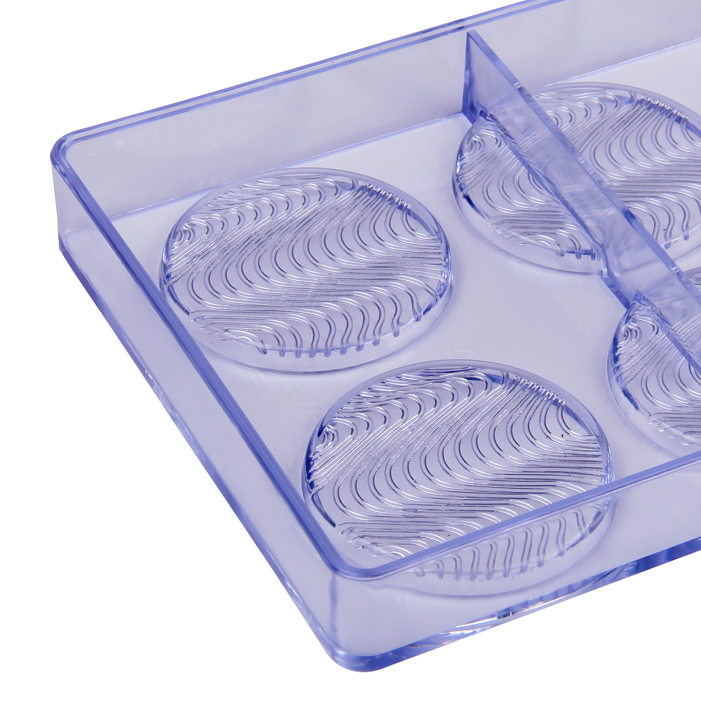 CC0056 Polycarbonate 8 Ripples Shape Chocolate Mould DIY Baking Mold