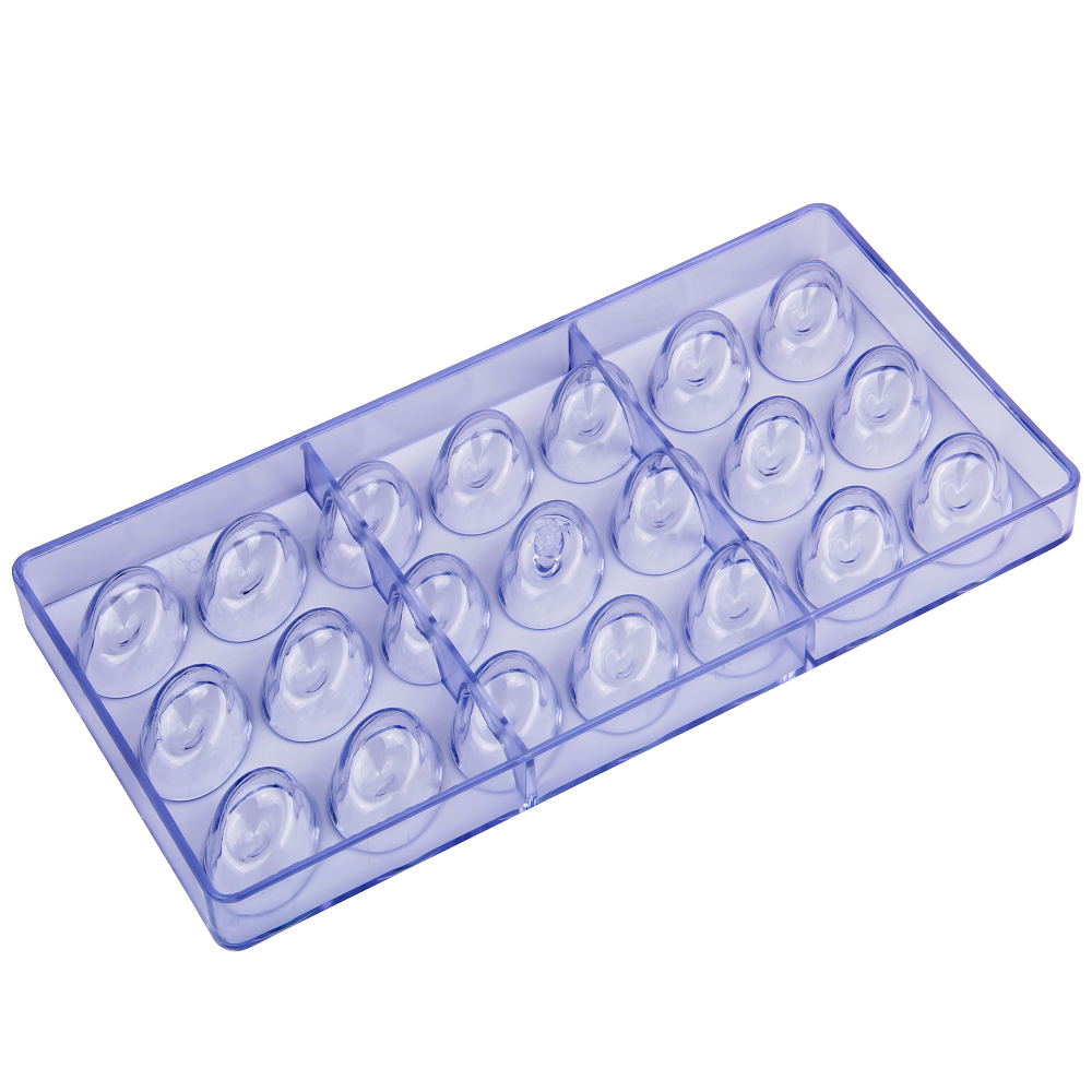 CC0065 Polycarbonate 21 Ovals with Sunken​ Shape Chocolate Mould DIY Baking Mold