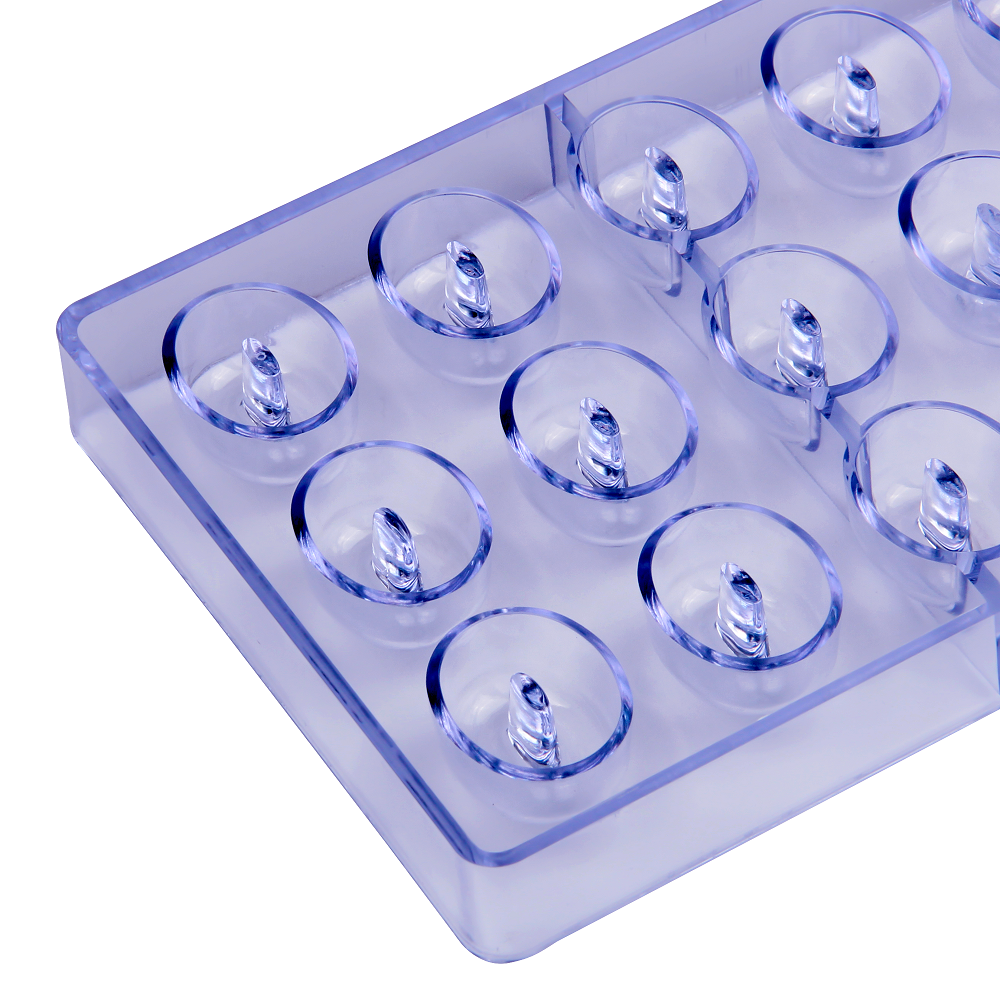 CC0066 Polycarbonate 21 Ovals with Holes Shape Chocolate Mould DIY Baking Mold