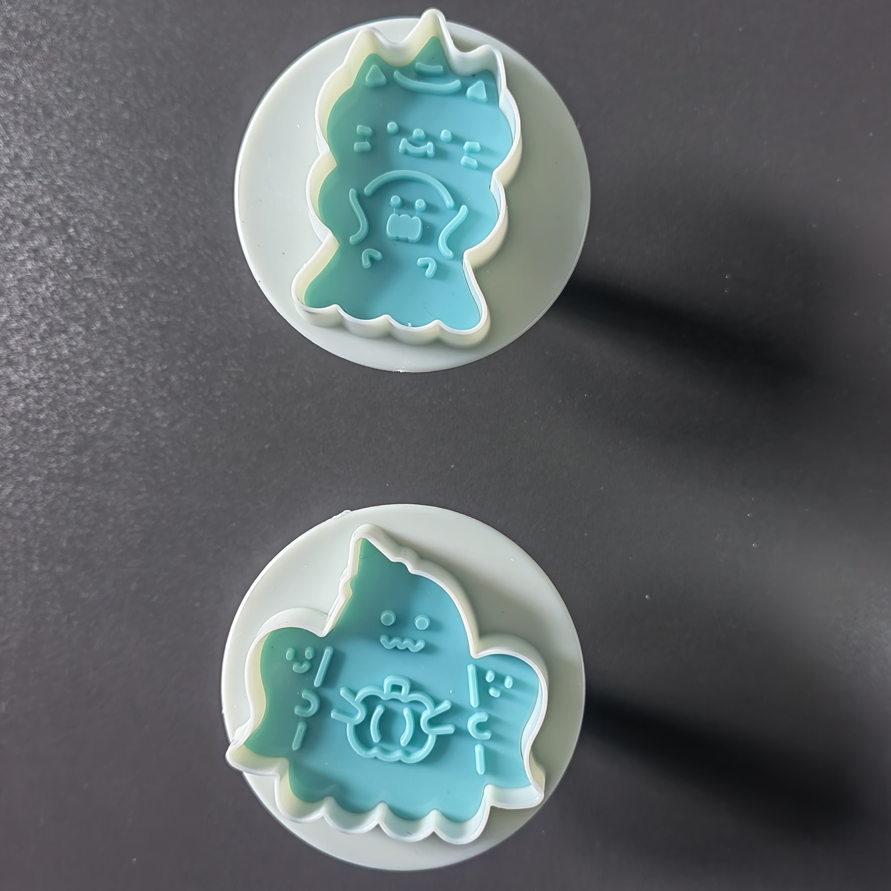 HB0161-9 Plastic 4pcs Halloween Ghost Series Cookie Molds set