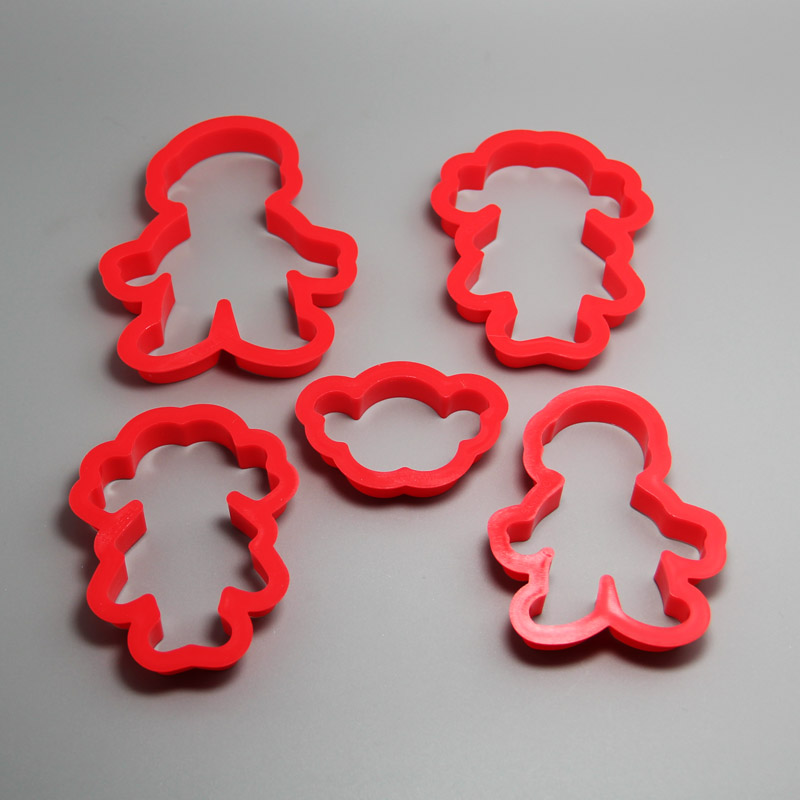 HB0199 5pcs Plastic Boys&Girls Shape cookie cutters fondnant sugar tools