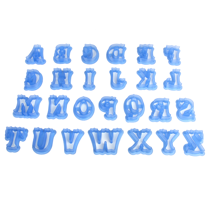 HB0215K Plastic New Design 26pcs Uppercase Alphabet cookie stamps set