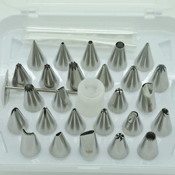 HB0224 26pcs different stainless steel cake decorating nozzles set
