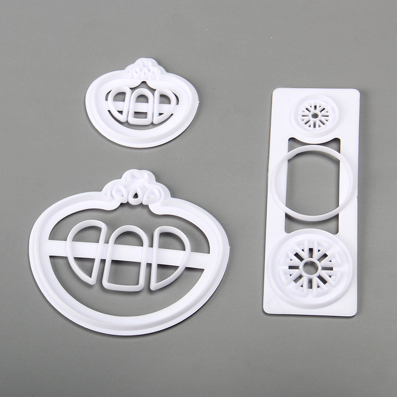 HB0311-3 Plastic Baby car shape cookie embosser mold set