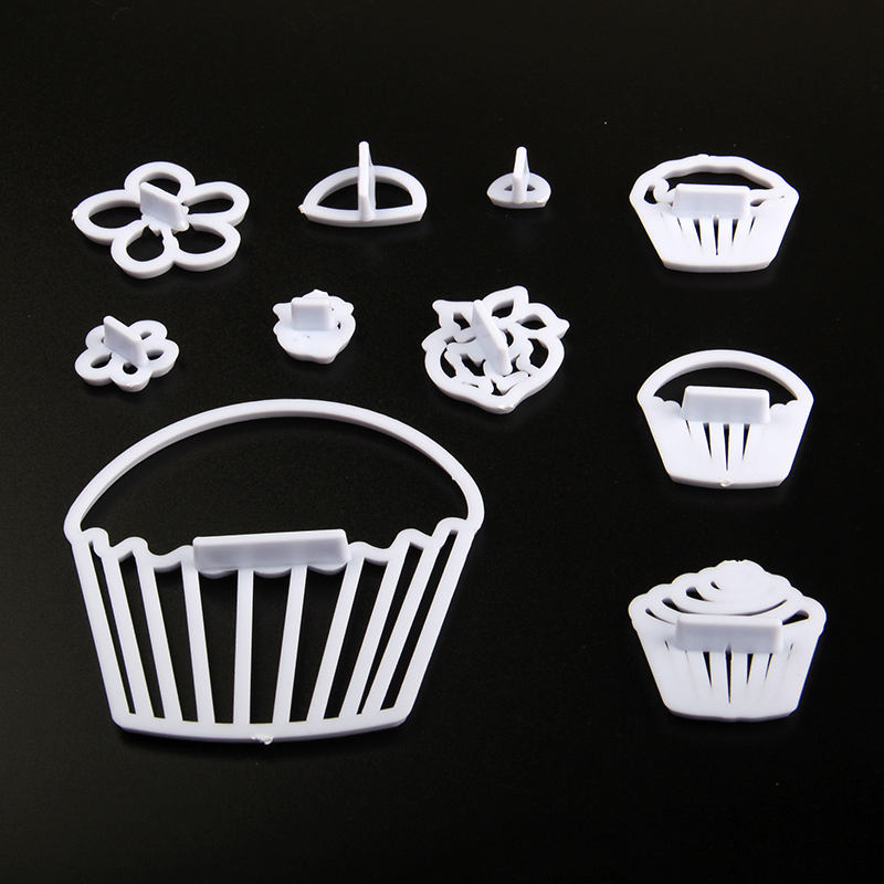 HB0311F Plastic Cupcake Shape Press molds set