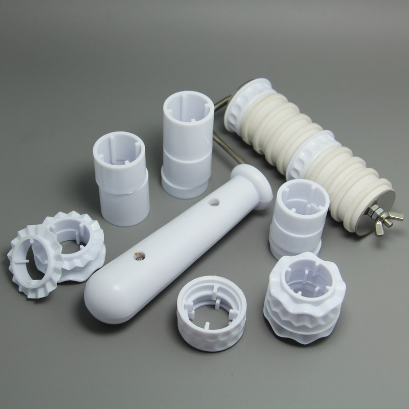 HB0329 Plastic Roll Multilateral Pattern Fondant Ribbon Cutter Embosser Set