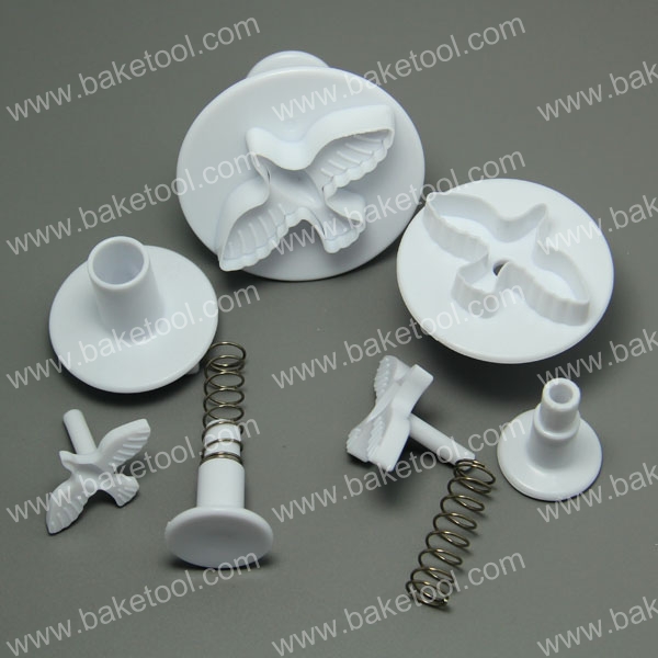 HB0346 Plastic Dove Plunger Cutter cookie cutters set boscuit mold chocolate mold